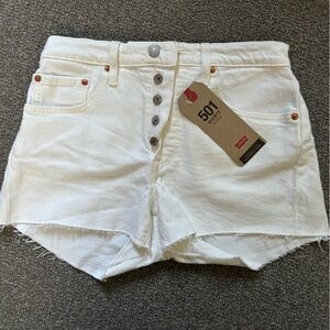 Levi 501 white shorts
